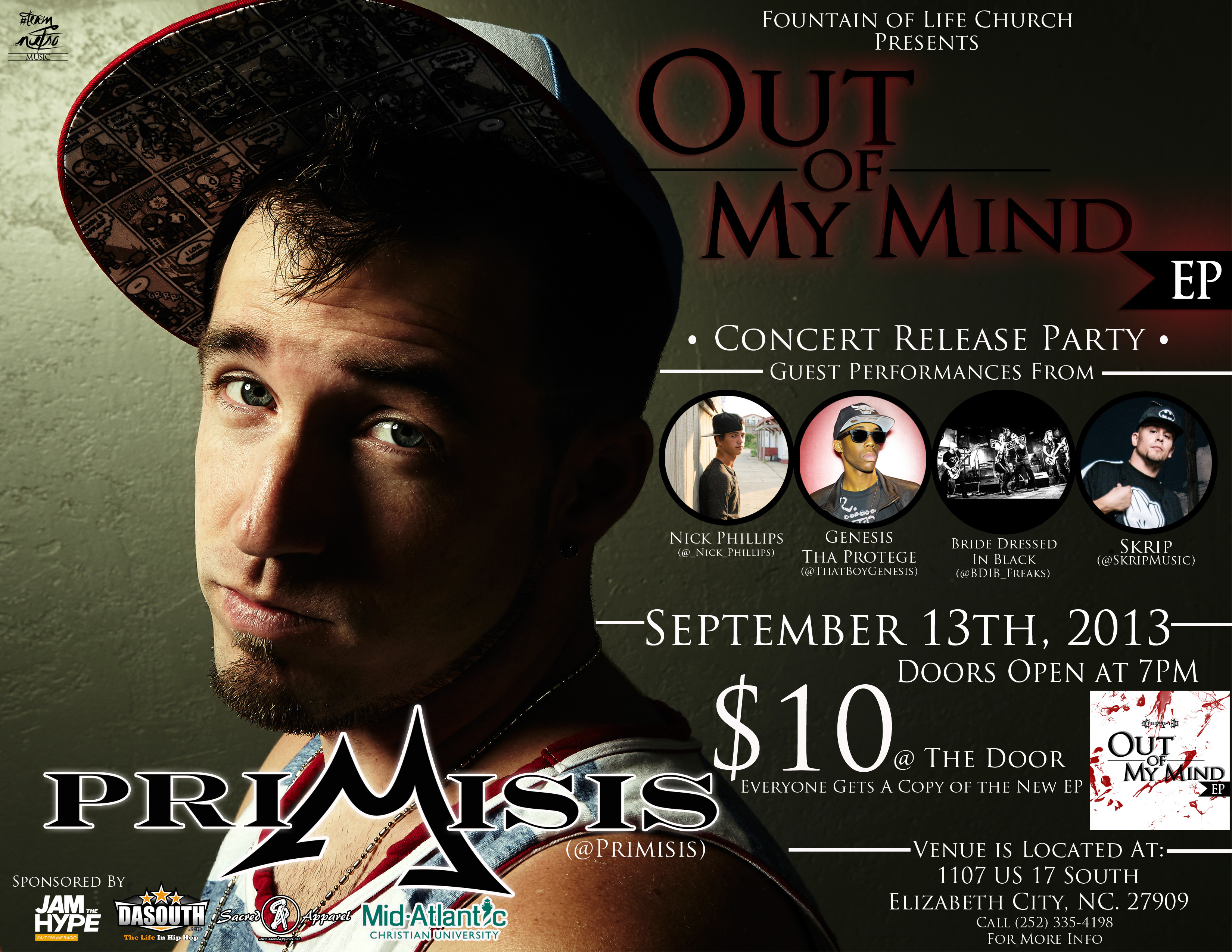 Jam The Hype & DaSouth Partner With Primisis For CD Release Concert